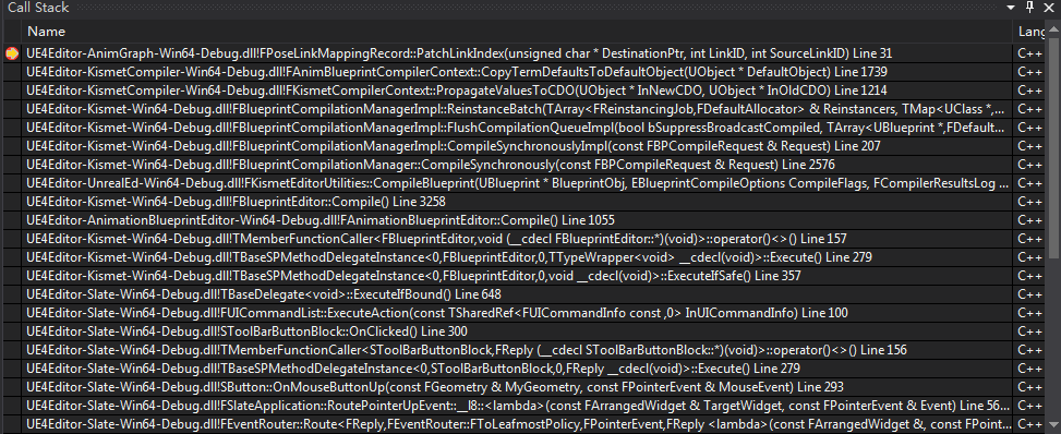 LinkID Call Stack